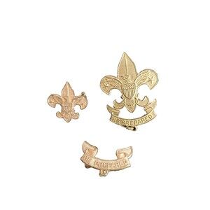 Lot of 3 Vintage BE PREPARED BSA Boy Scouts Pins Patented 1911